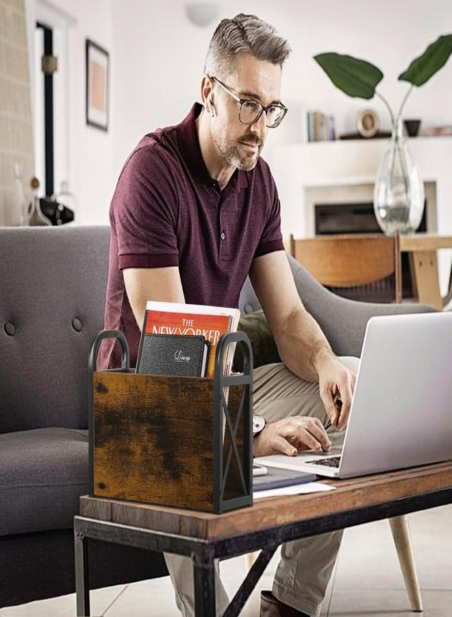 YINMIT Magazine Holder, Magazine Rack Floor, Magazine Storage Basket, Folder Organizer Bin for Books, Newspapers, Tablets - Image 4